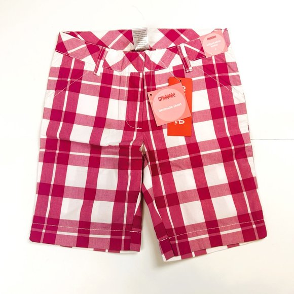 NWT Gymboree Girl Plaid Bermuda Short & Apple Polo Top Size 5 - Picture 2 of 8